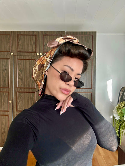 Satin Scarf - Floral