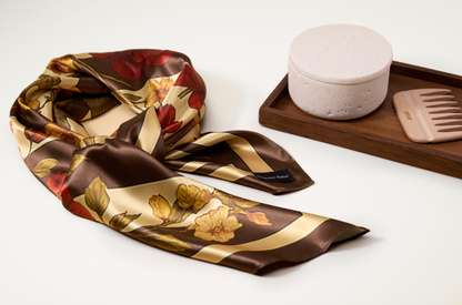 Satin Scarf - Floral