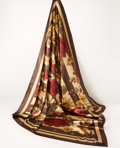 Satin Scarf - Floral