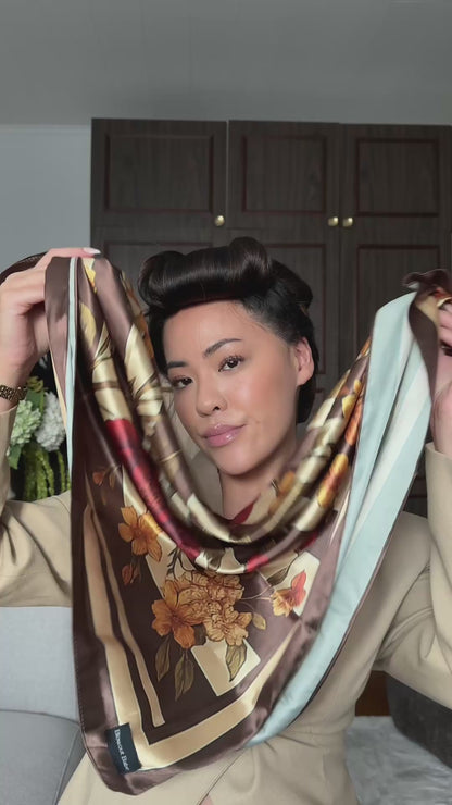 Satin Scarf - Floral